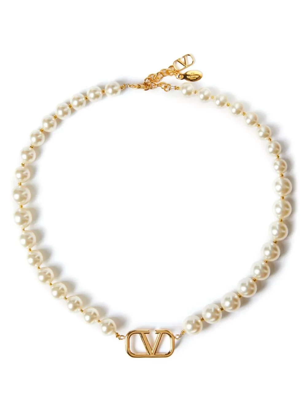 Valentino Garavani Vロゴ パール ネックレス