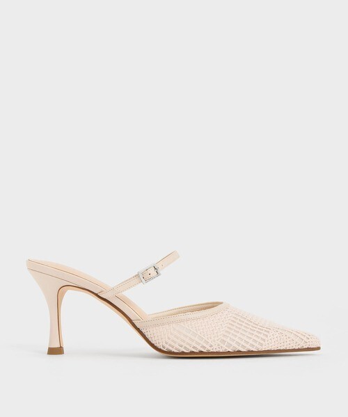 CHARLES & KEITH メッシュ ウーブンヒールミュール