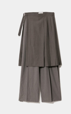 beautiful people sheer stripe suiting tuck pleats SK pants