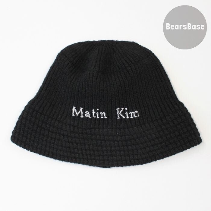 Matin Kim LOGO KNIT BUCKET HAT BMY1050