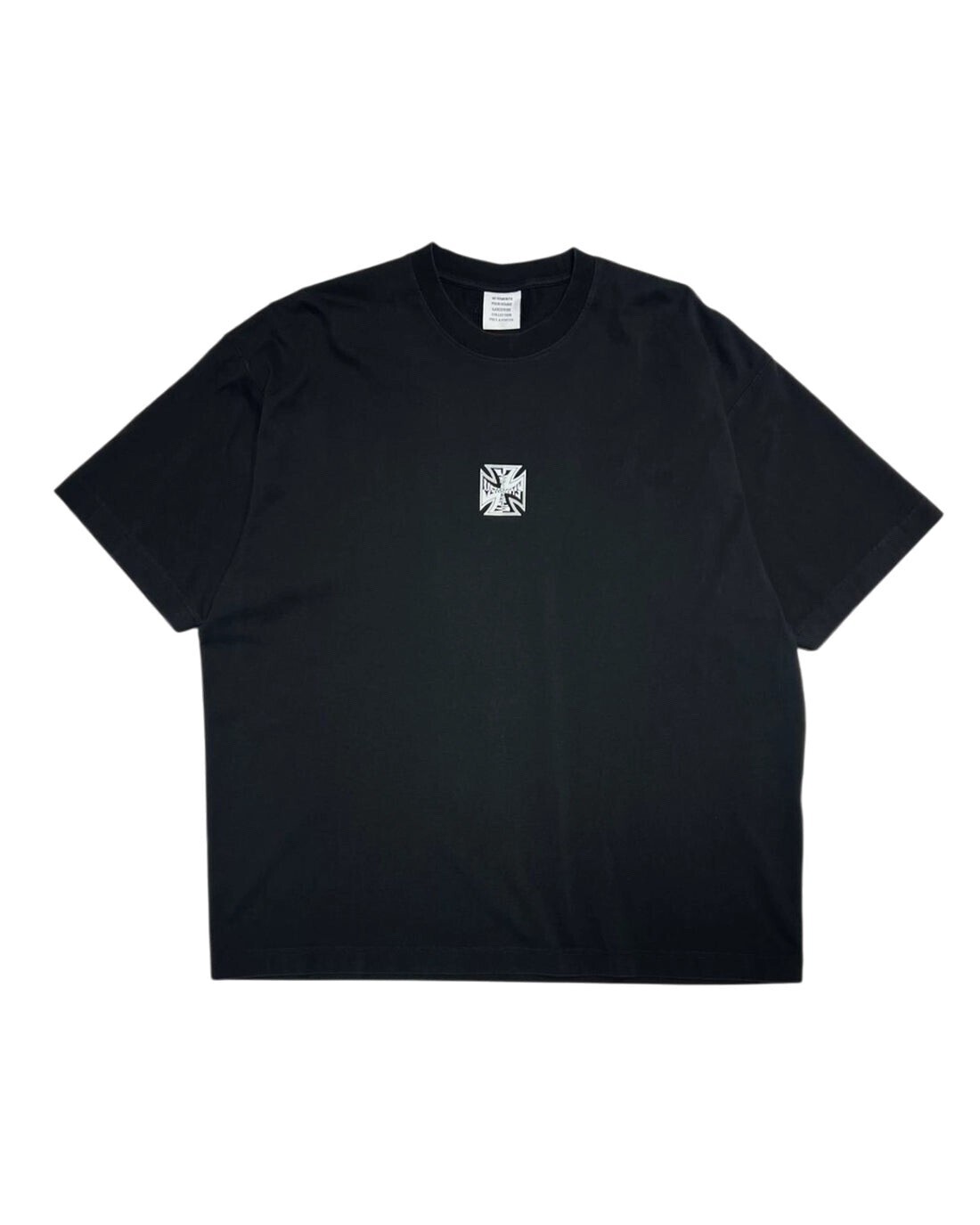 VETEMENTS BIKER CROSS LOGO T-SHIRT