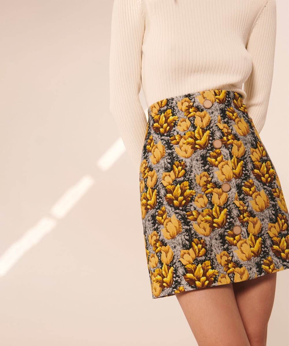 TARA JARMON Tulip wallpaper skirt