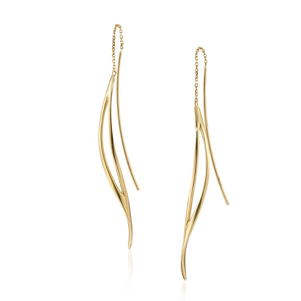 STAR JEWELRY K10 ピアス WAVE PIERCED EARRINGS