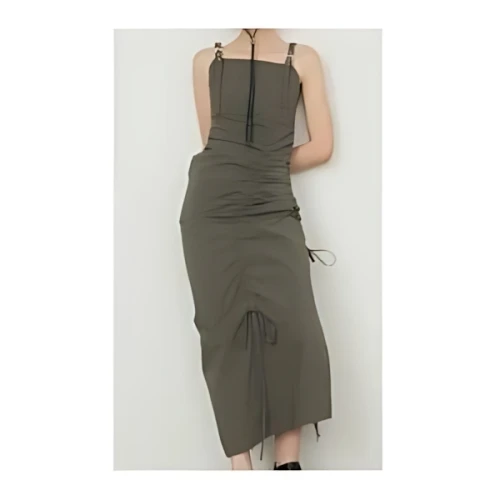 EMODA ドローストリングナイロンマキシワンピース