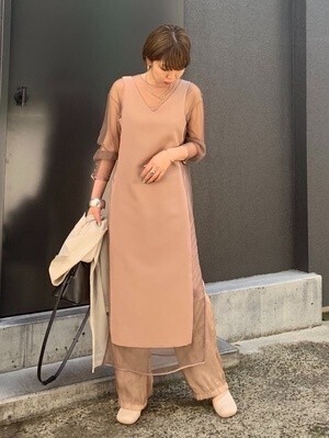 AMERI TULLE DOCKING DRESS