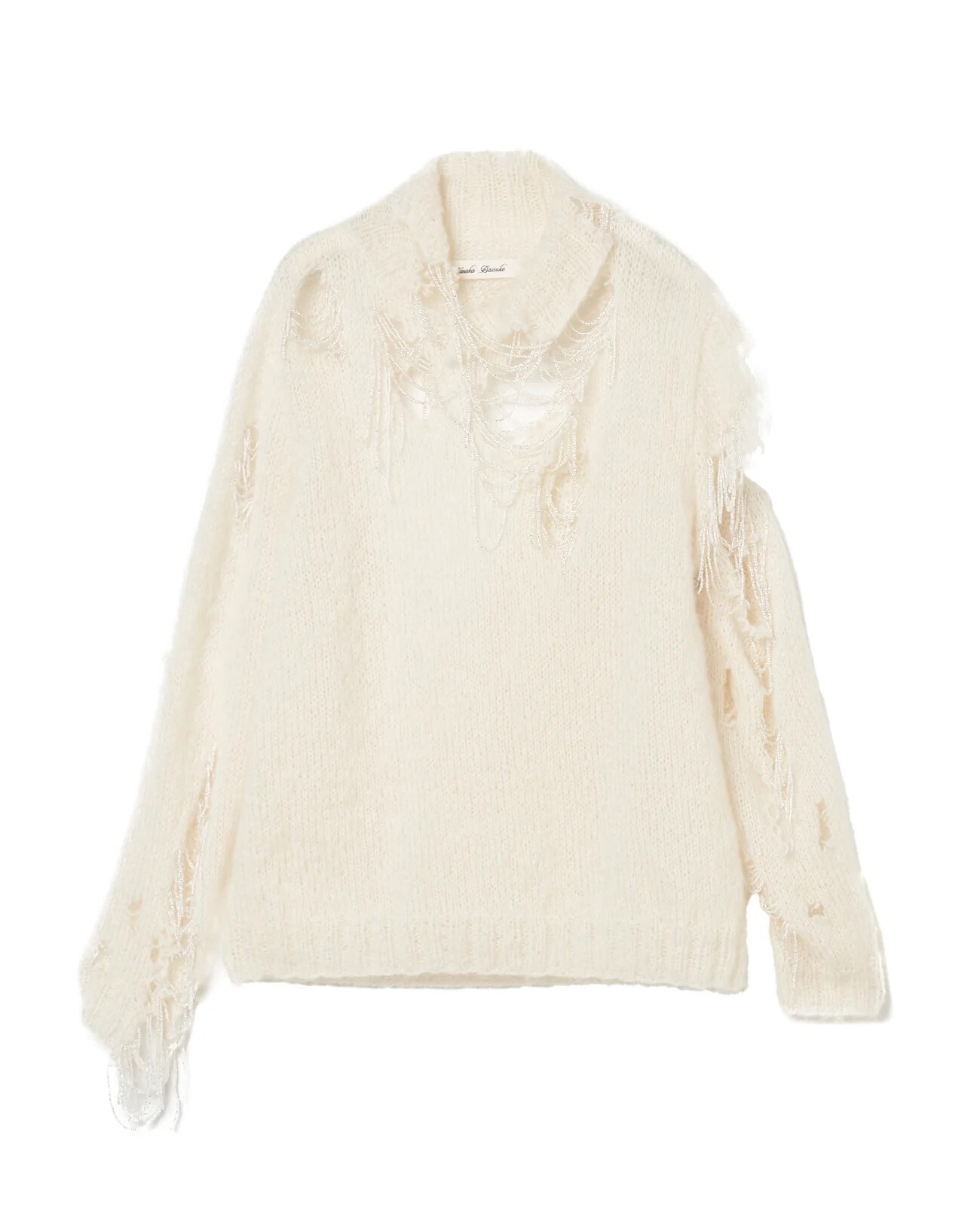 Tanaka Daisuke Shimmering damaged beads knit / Hard damaged