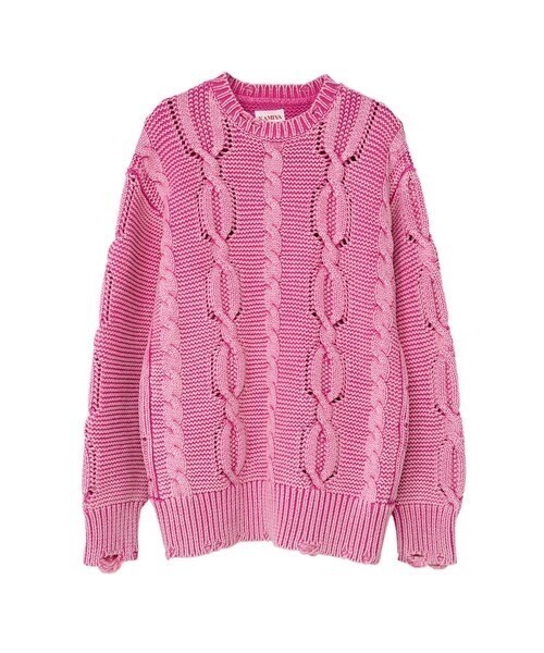 KAMIYA Breached Cable Knit Sweater