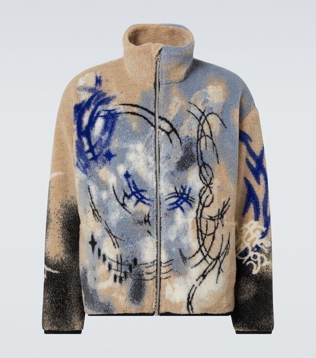Acne Studios ジャカード フリース ジップアップ ジャケット