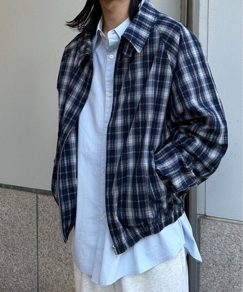 BAYFLOW [WEB限定]チェックＺＩＰブルゾン