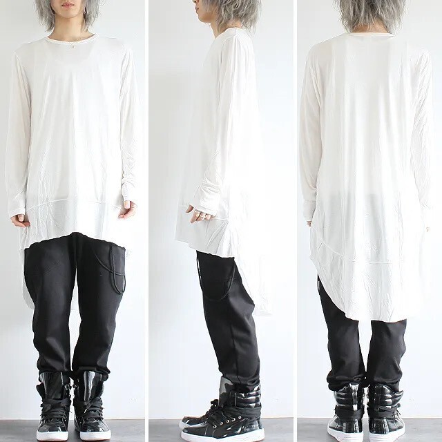 albino ロングテールビッグカットソー