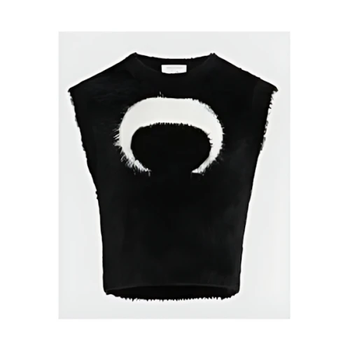 Marine Serre WILD FLUFFY KNIT SLEEVELESS PULLOVER
