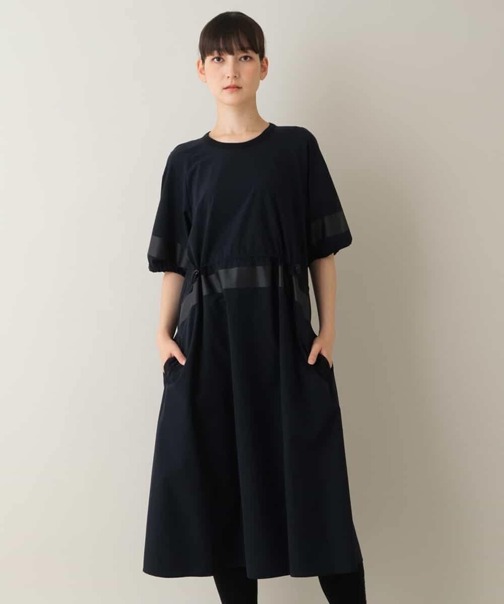 HIROKO KOSHINO 【洗濯機で洗える】ボリュームスリーブAラインワンピース