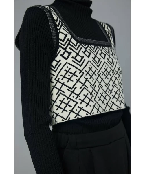 HeRIN.CYE Snow pattern bustier / スノーパターンビスチェ