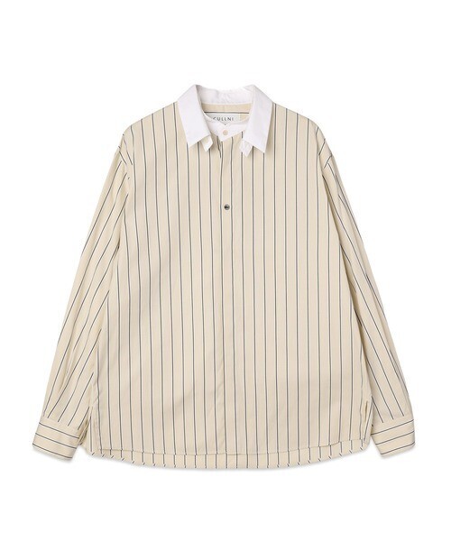 CULLNI Stripe Broad Detachable Collar Shirt
