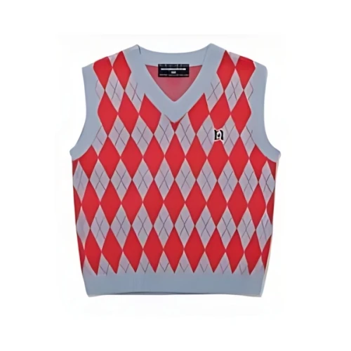Nice Ghost Club Argyle Star Logo Knitwear Vest