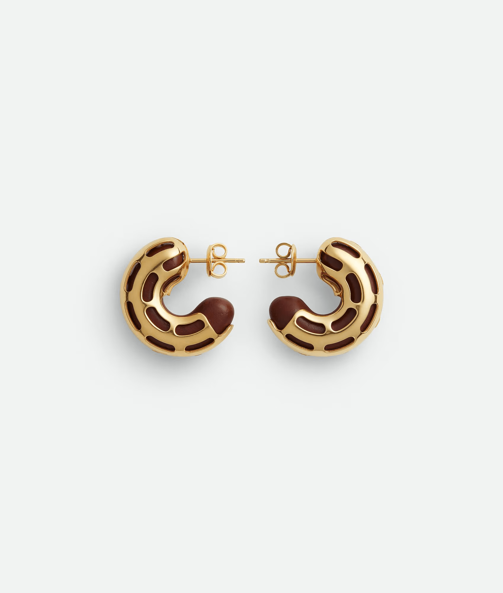 Bottega Veneta ストラクチャー ウッド ピアス