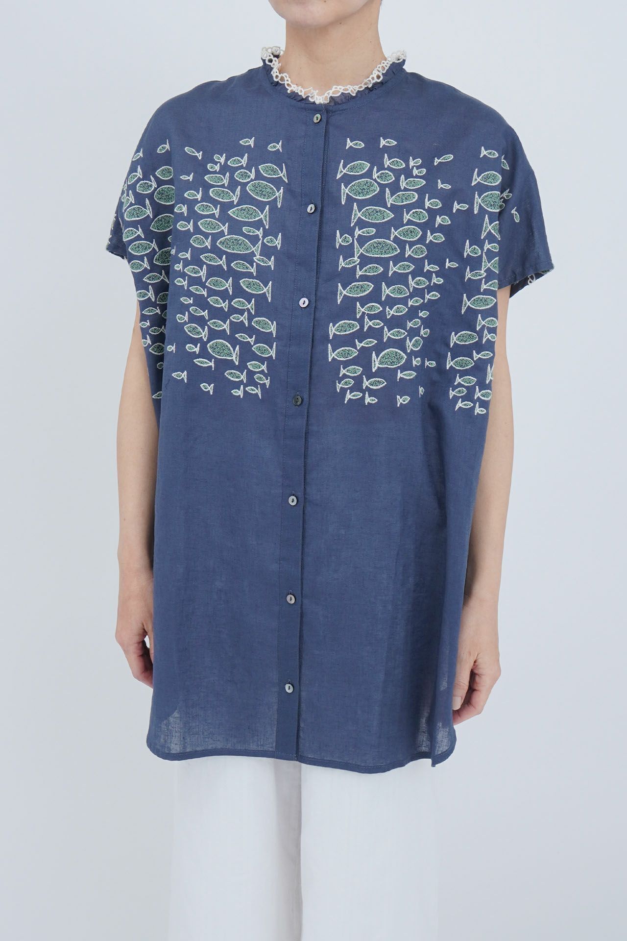 marble SUD school of fish Tunic