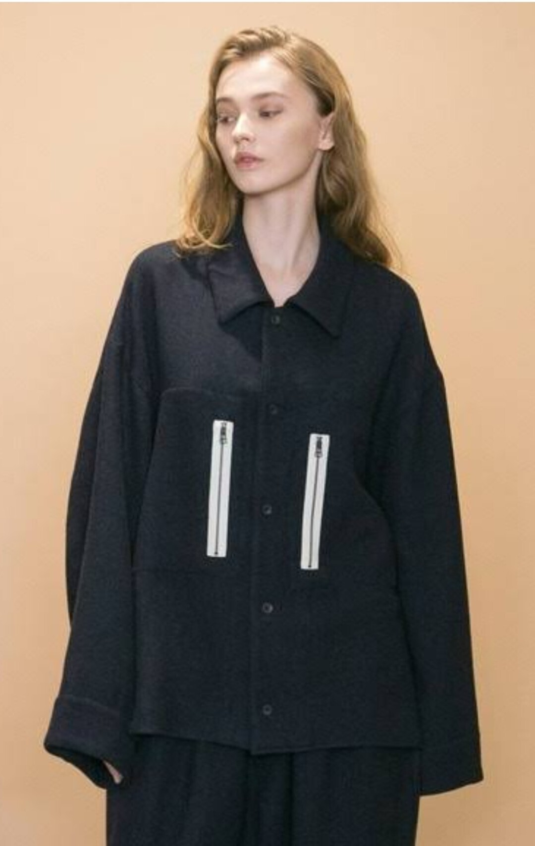 my beautiful landlet My beautiful landlet Sliver Wool Oversized Shirt
