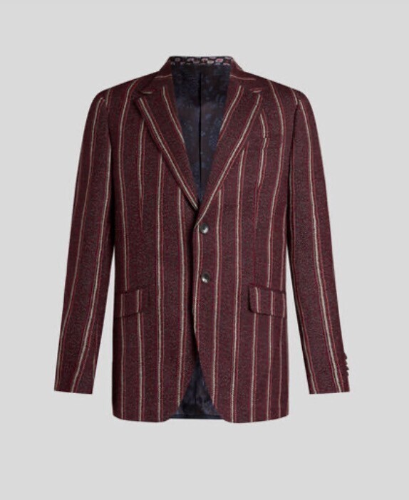 ETRO ストライプ コットン＆ウール ジャケット