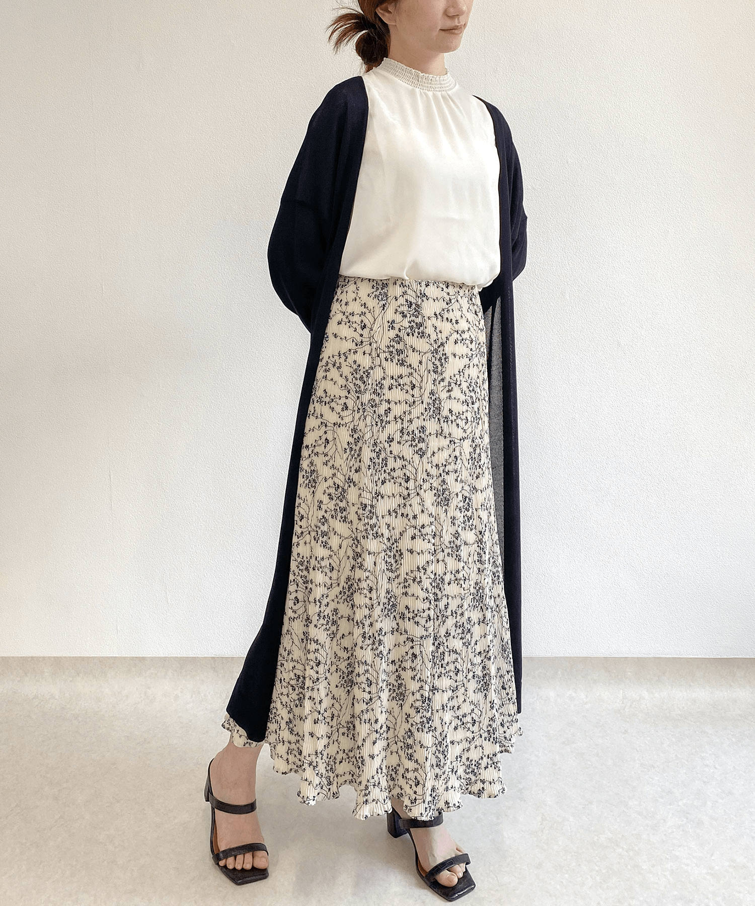 fav store 【Calm Maison】総柄プリントプリーツスカート秋