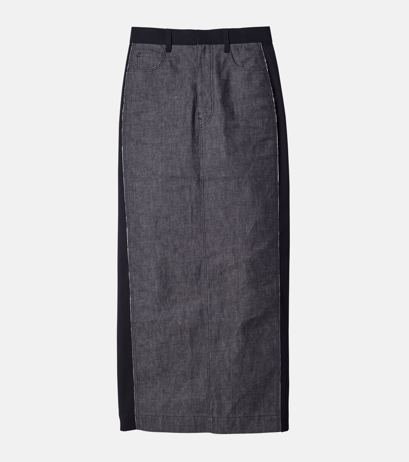 LE CIEL BLEU Two-tone Raw Denim Skirt