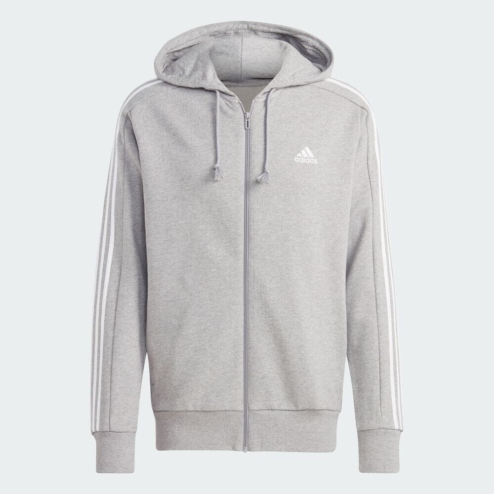 adidas エッセンシャルズ フレンチテリー スリーストライプス フルジップ パーカー
