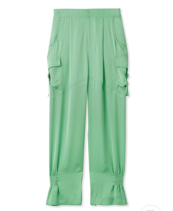 SNIDEL Sustainableアセテートサテンカーゴパンツ