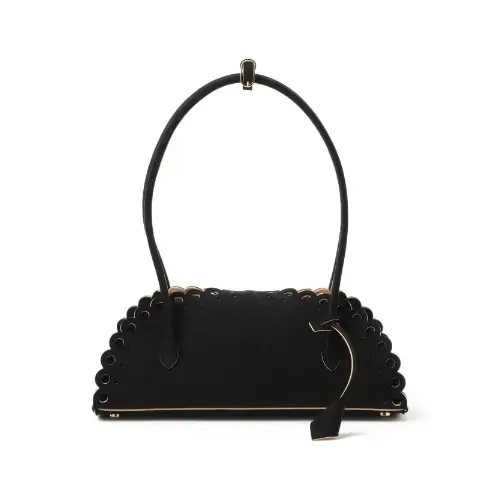 BEAMS ENSOU スカラップ ハンドバッグ