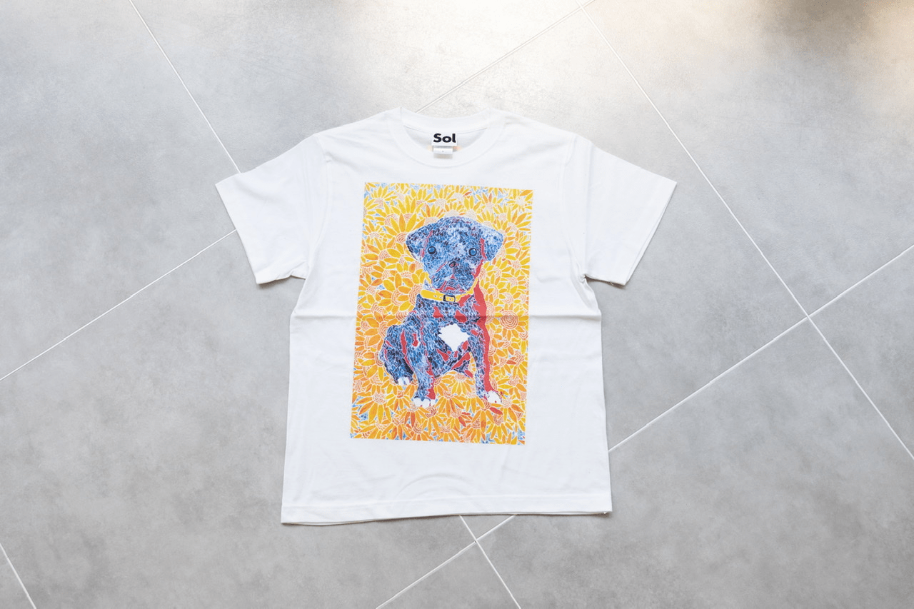 Sol(ソル) 絵師トモミイラストTシャツ　100番(白)メンズ、レディースS