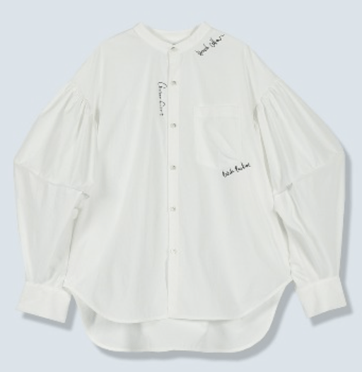 OMMO SQUARE GATHER SLEEVE SHIRT
