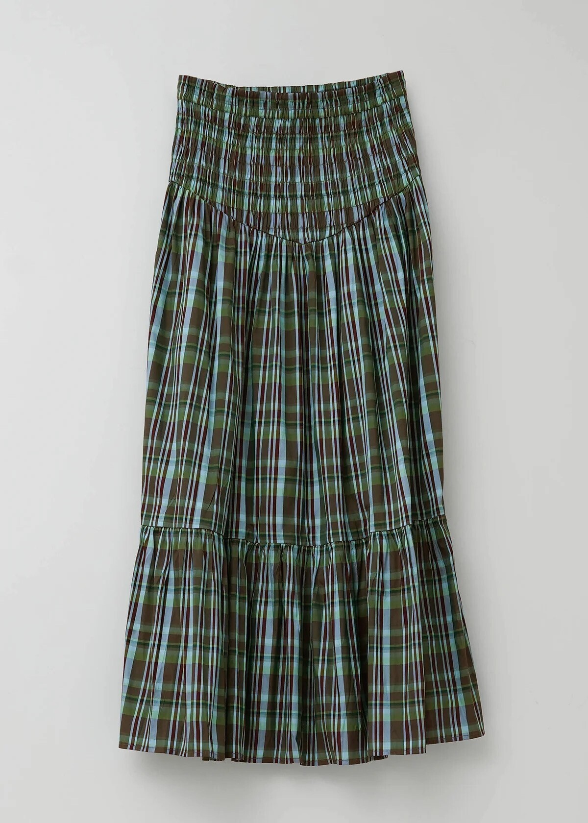 Sara mallika Poly Taffeta Shirring Skirt