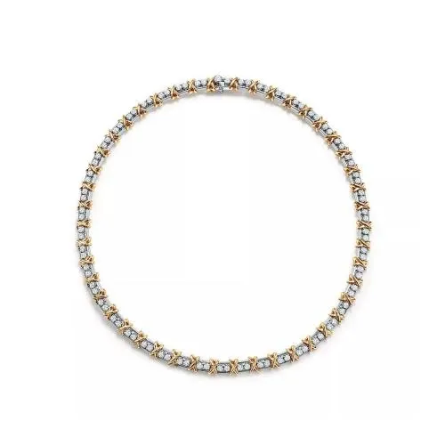 Tiffany & Co. ネックレス プラチナとイエローゴールドにダイヤモンドをセッティング