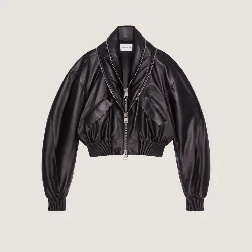 GIVENCHY ナッパレザー ジップ ショールカラー ボンバー