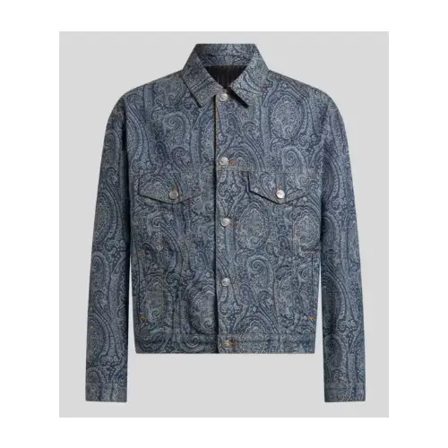 ETRO オールオーバー ペイズリーモチーフ デニムジャケット