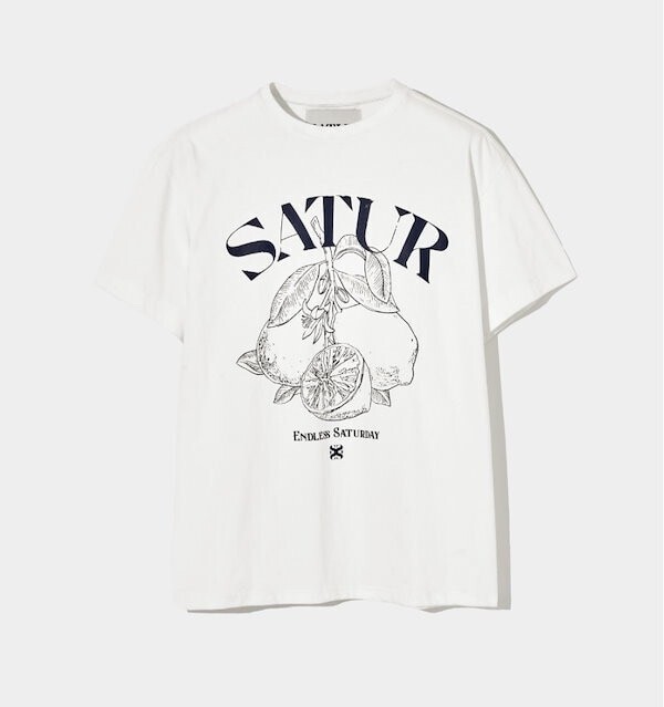 SATUR Cafri Citron Drawing Summer Graphic T-Shirts