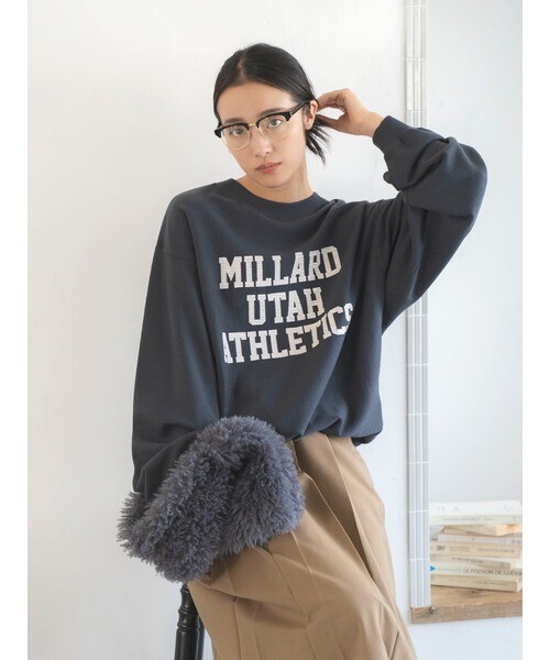 Ungrid ビッグシルエットロゴスウェット