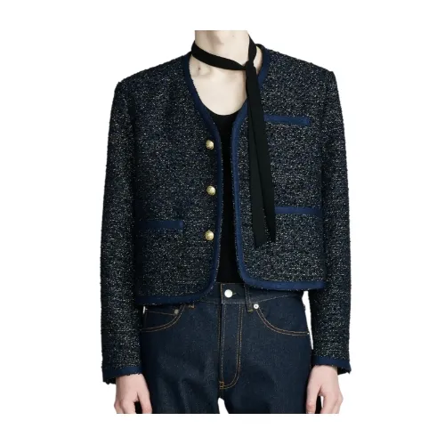 GalaabenD Tweed V-Neck Cropped Jacket