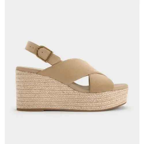 CHARLES & KEITH クロスオーバー エスパドリーユウエッジ