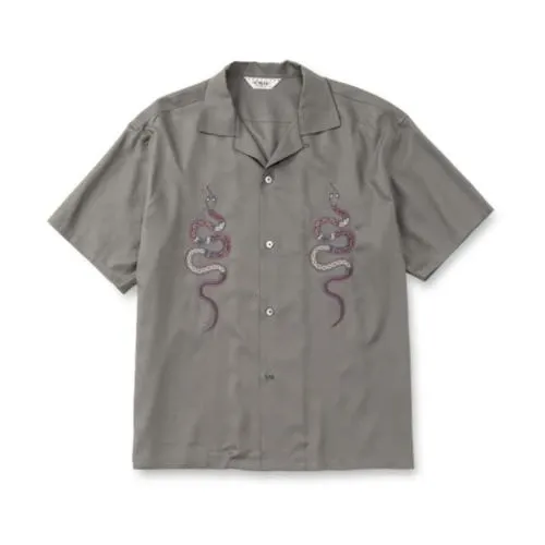 CALEE EMBROIDERY SNAKE S/S SH