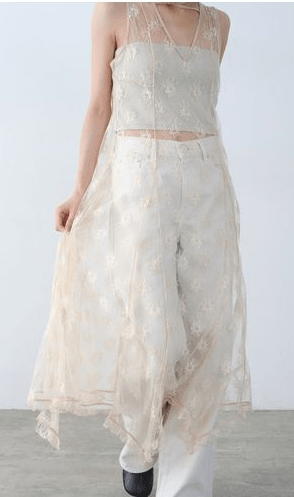 CODE A sensual lace flow dress