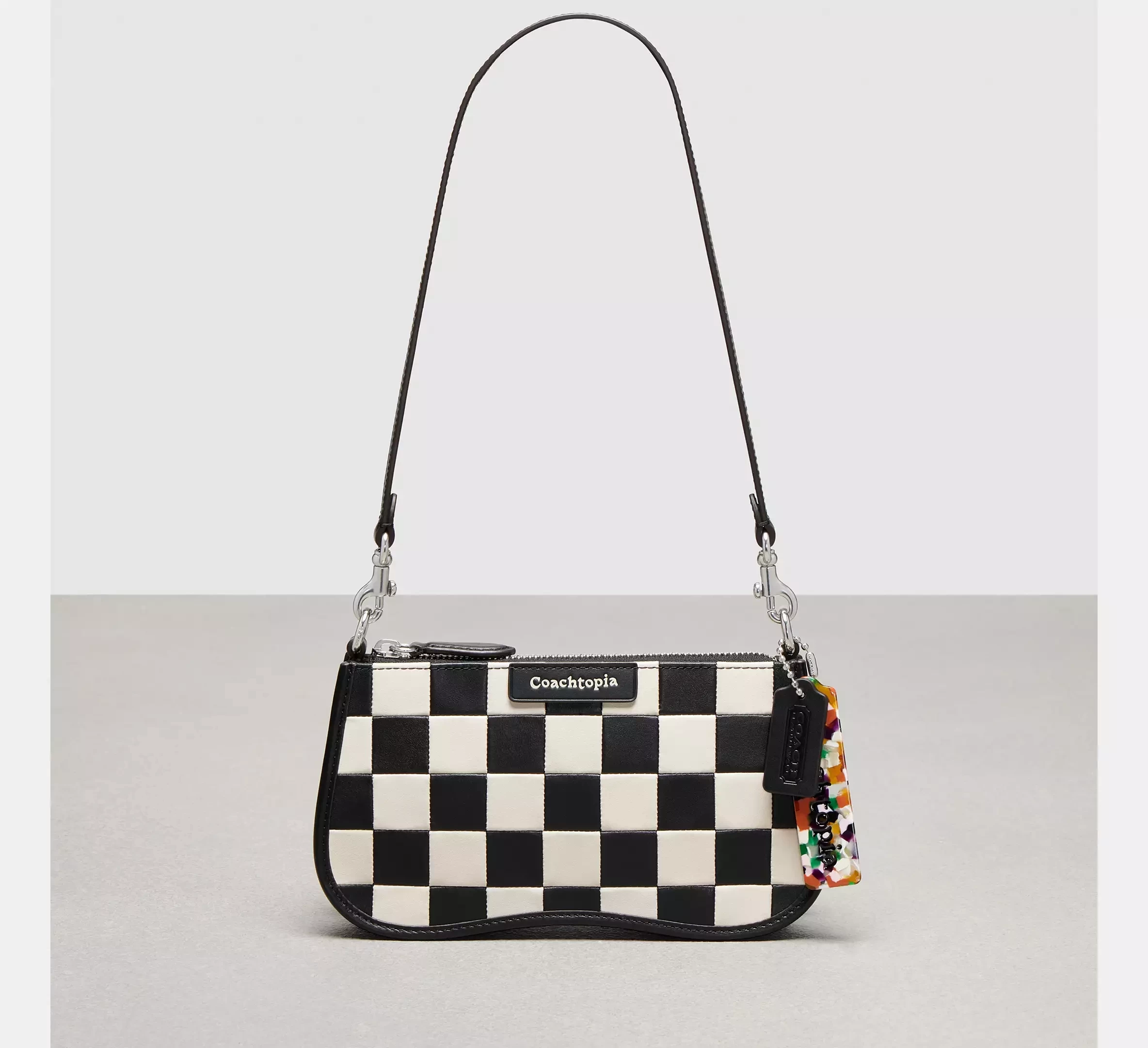 COACH ウェイビー バゲット バッグ・チェッカーボード アップクラフト レザー
