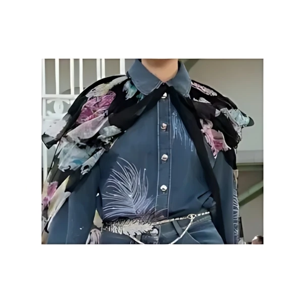 CHANEL エンブロイダリー デニム シャツ