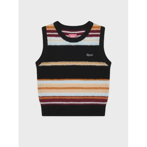 SINOON Mix Stripe Knit Vest