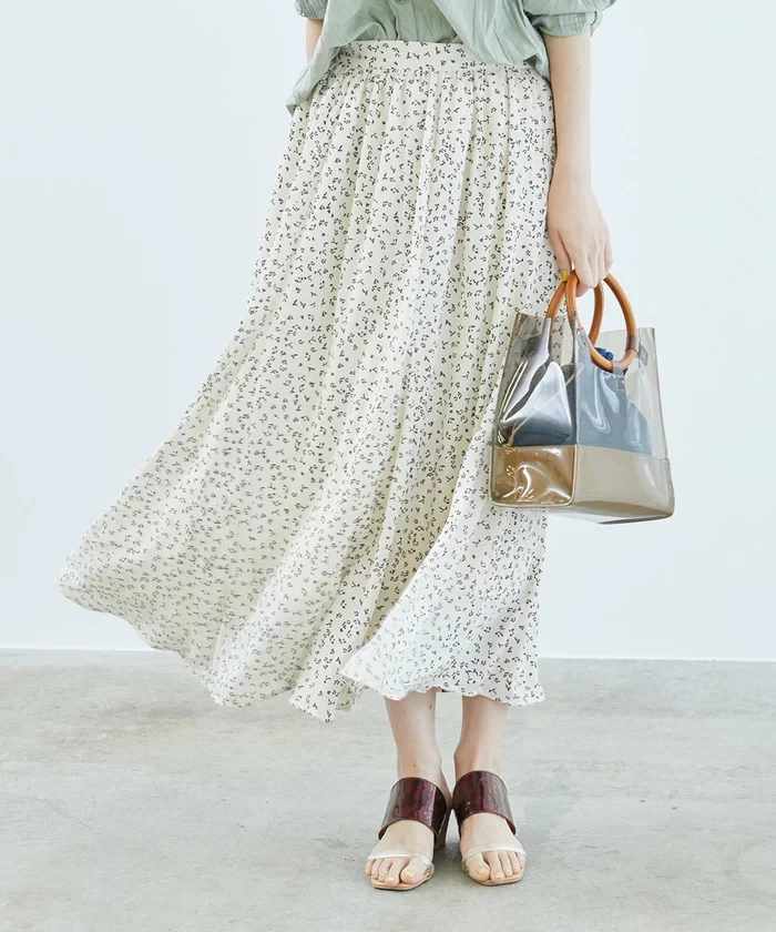 ROPE\' PICNIC 幾何柄サーキュラースカート