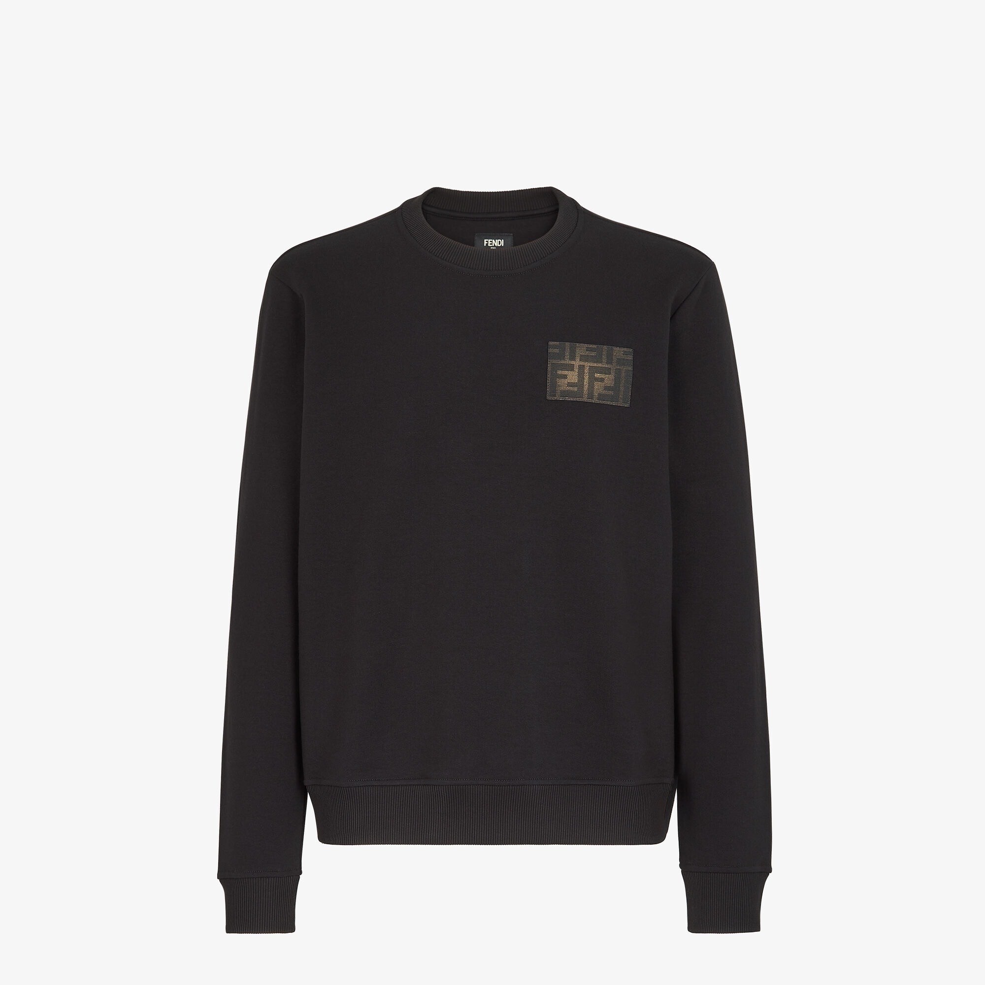 FENDI ブラックジャージー スウェットシャツ