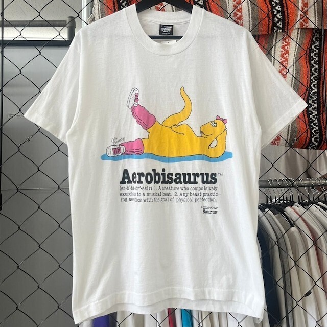 SCREEN STARS 80s- USA製 エアロビザウルス デザイン系 半袖Tシャツ