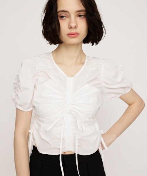 SLY GATHER WOVEN TOPS ギャザー ウーブン トップス