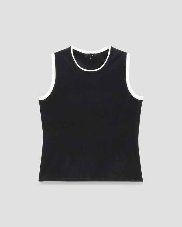 Theory Regal Wool Silk Trim Shell