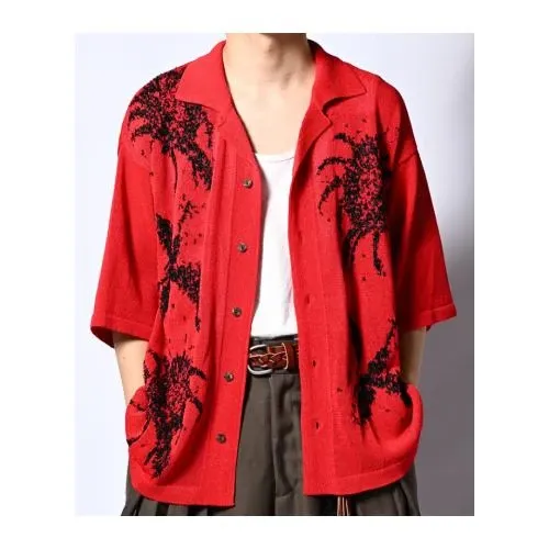 KOOI INTARSIA KNIT ALOHA SHIRT