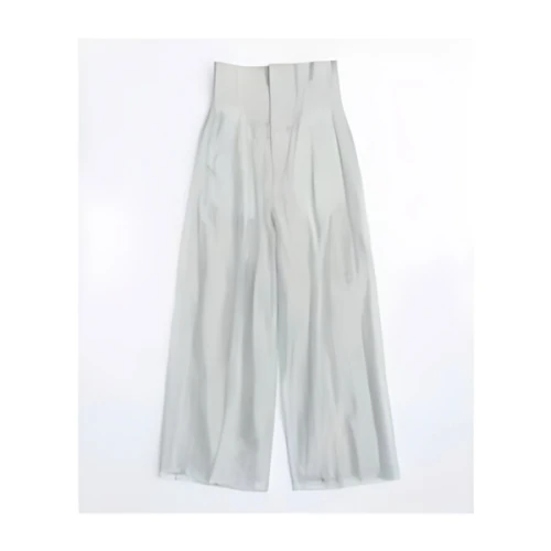 MAISON SPECIAL Sheer Jacquard High Waist Pants
